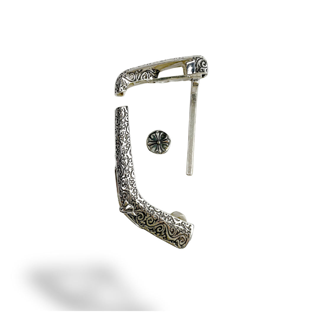 Custom 925 Sterling Silver BMW Key Shell – Full Replacement with Handcrafted Chrome Hearts Style Sprayer Studio