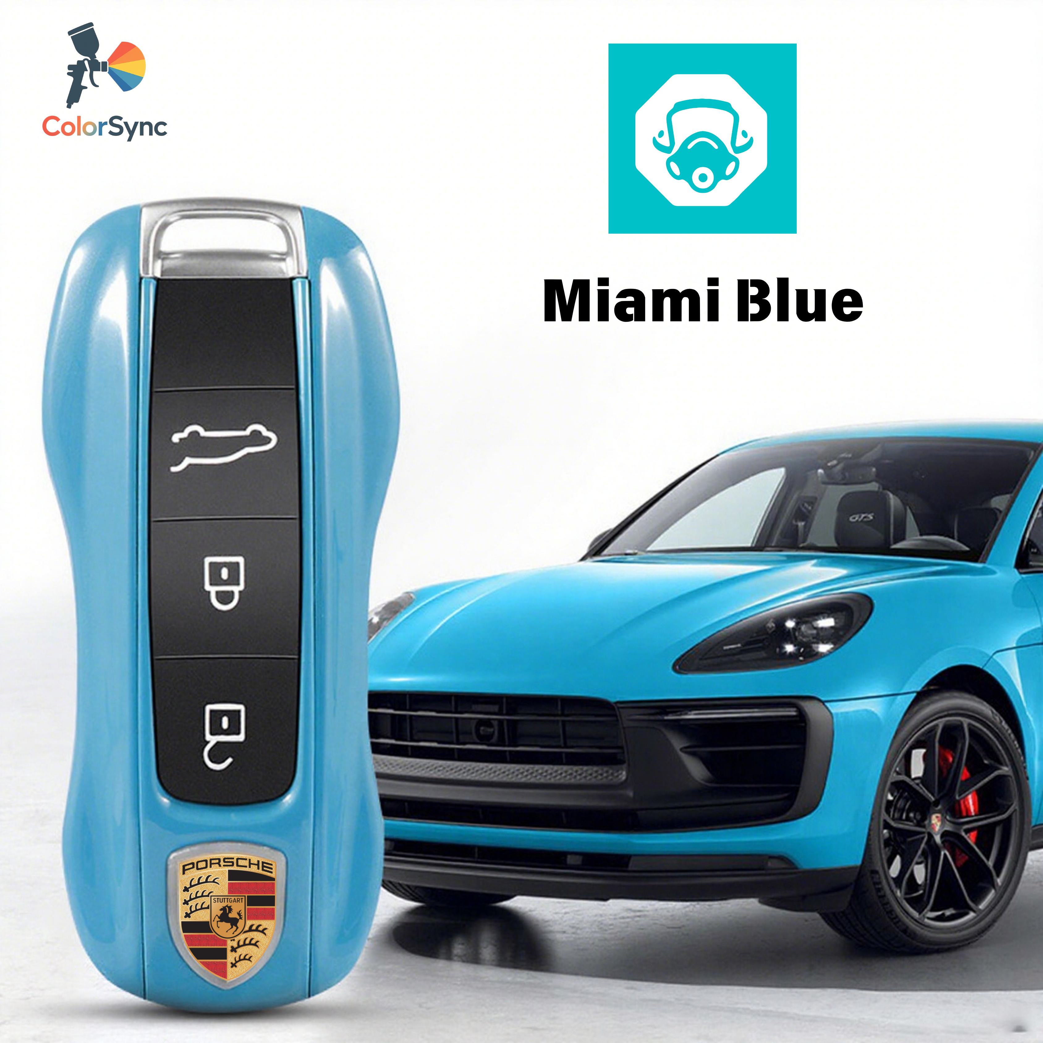 【ColorSync】Porsche OEM Paint Custom Key Shell – Factory Code Matched Finish Sprayer Studio