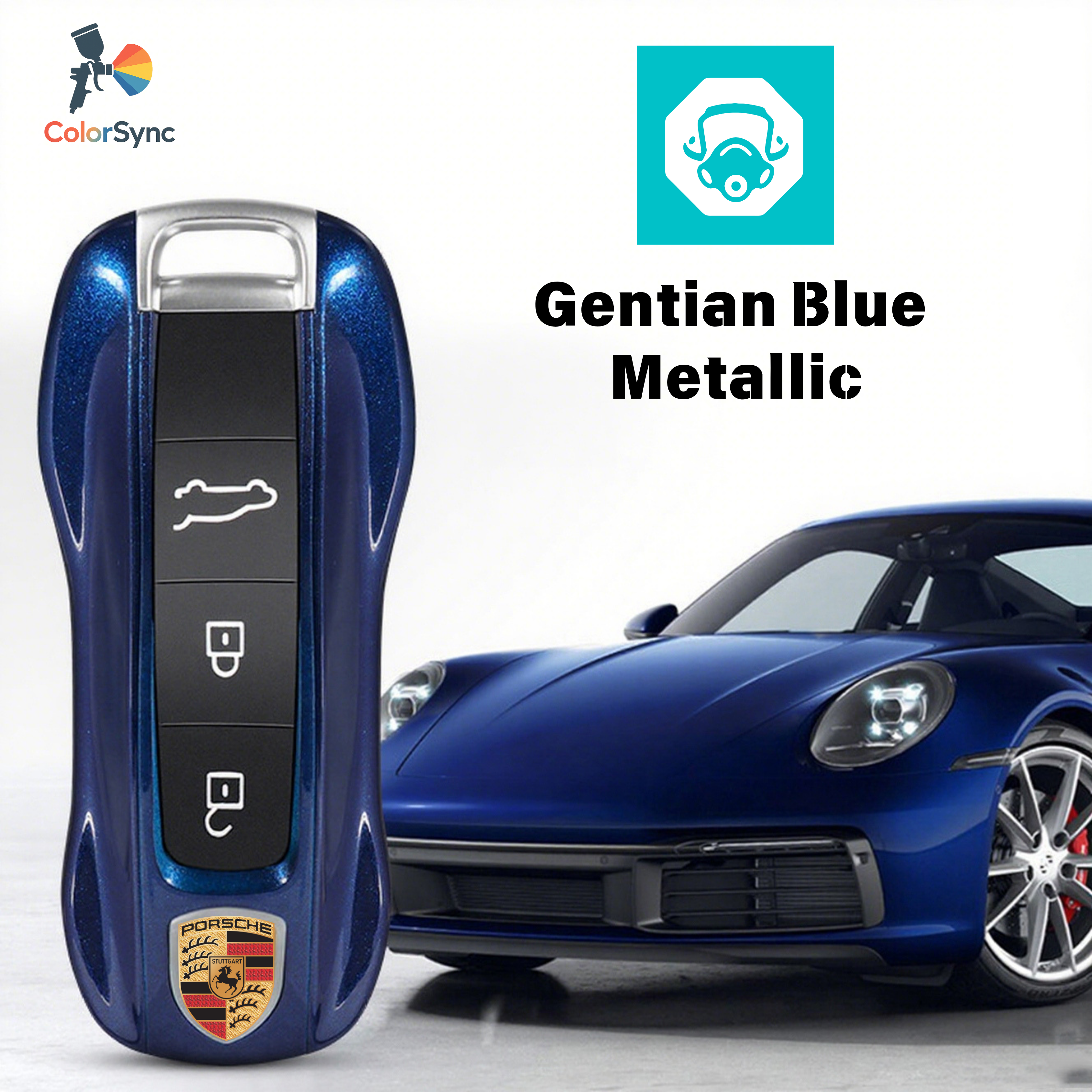 【ColorSync】Porsche OEM Paint Custom Key Shell – Factory Code Matched Finish Sprayer Studio