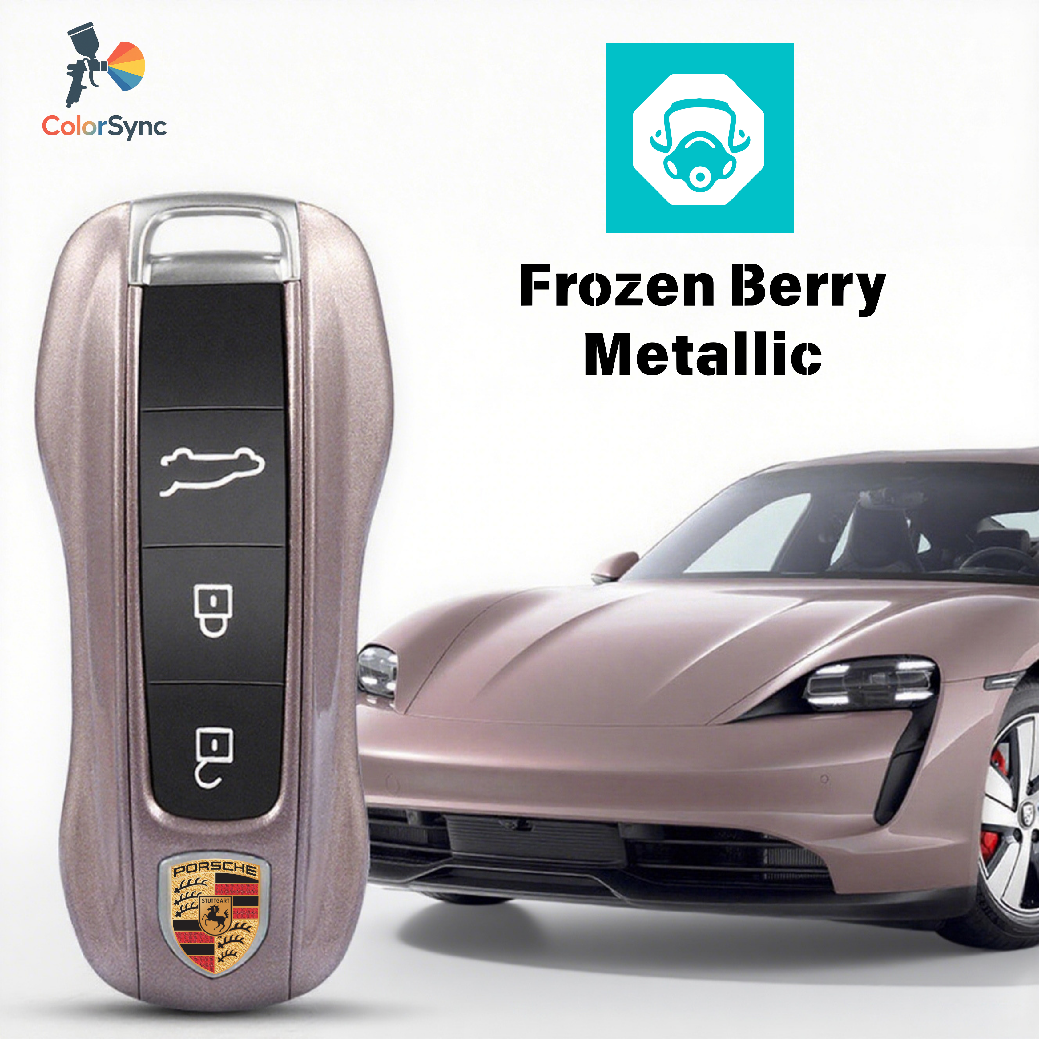 【ColorSync】Porsche OEM Paint Custom Key Shell – Factory Code Matched Finish Sprayer Studio