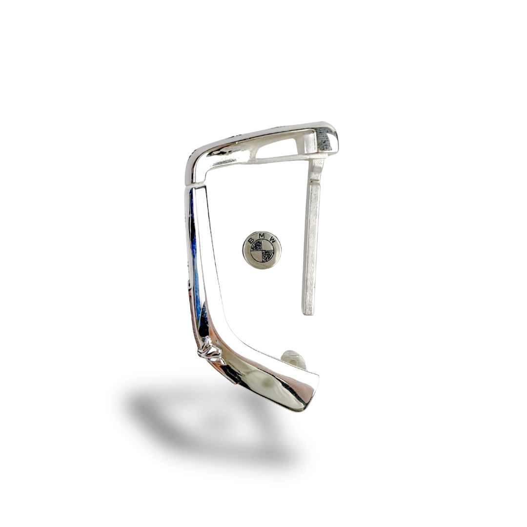Custom 925 Sterling Silver BMW Key Shell – Full Replacement with Handcrafted Chrome Hearts Style Sprayer Studio