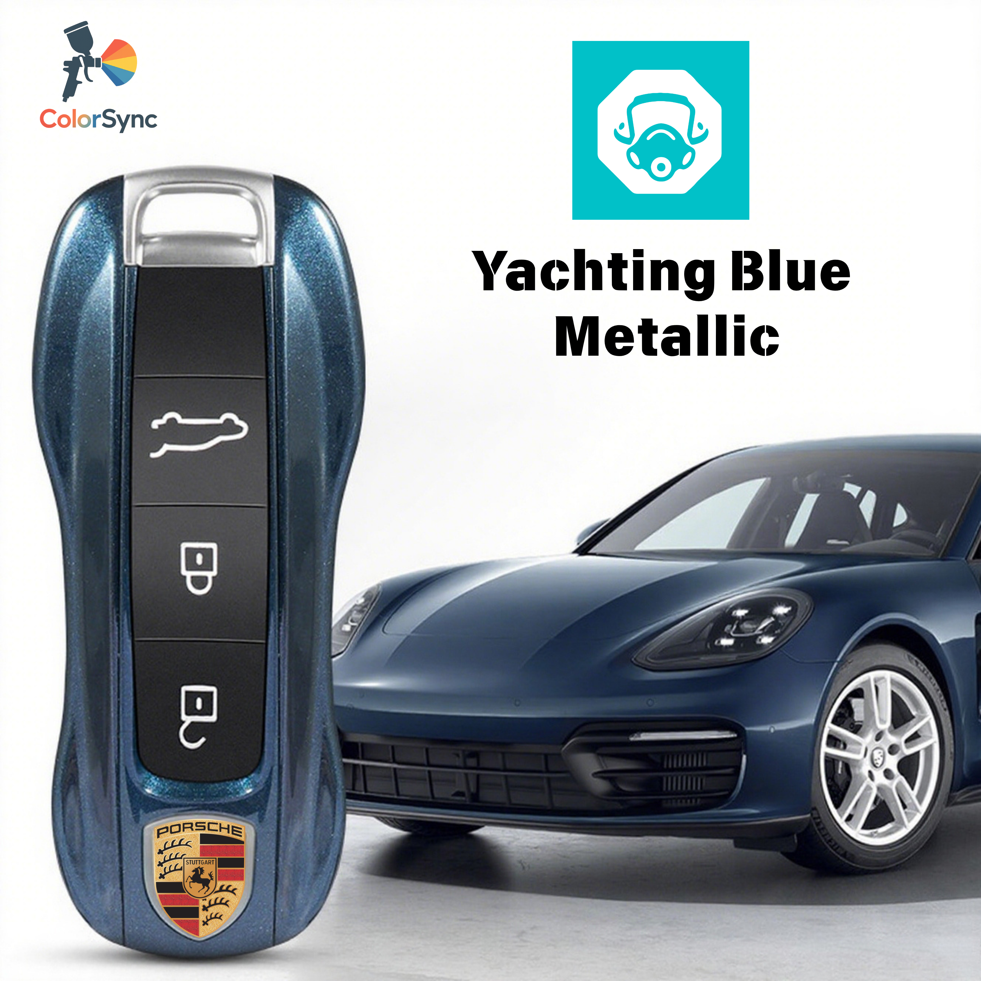 【ColorSync】Porsche OEM Paint Custom Key Shell – Factory Code Matched Finish Sprayer Studio