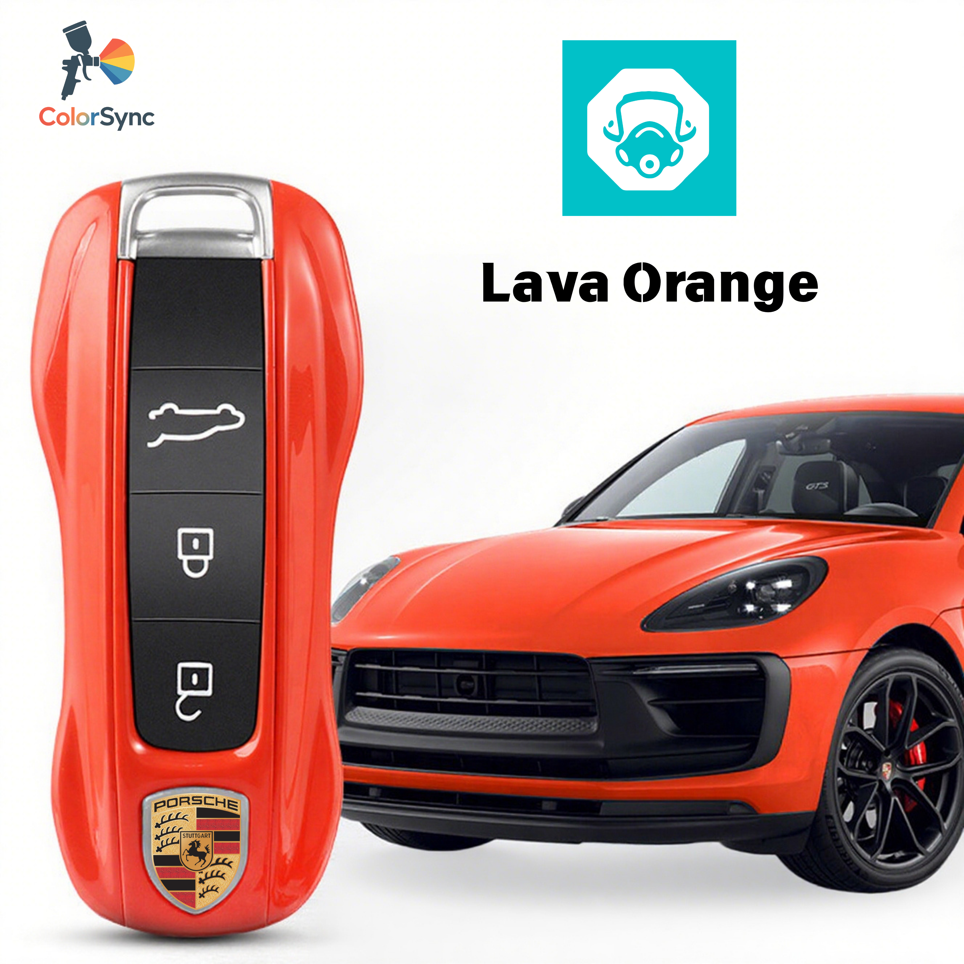 【ColorSync】Porsche OEM Paint Custom Key Shell – Factory Code Matched Finish Sprayer Studio
