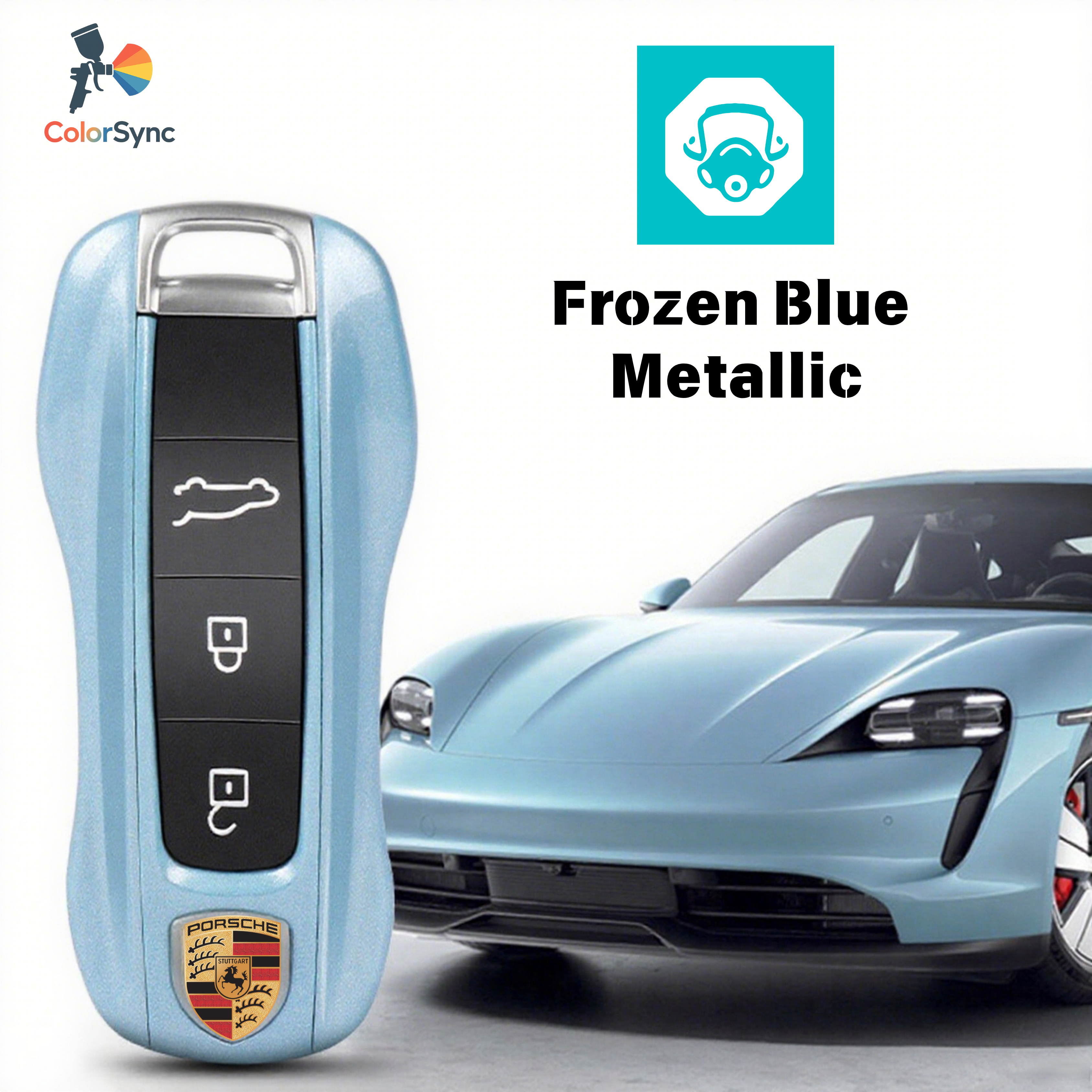【ColorSync】Porsche OEM Paint Custom Key Shell – Factory Code Matched Finish Sprayer Studio